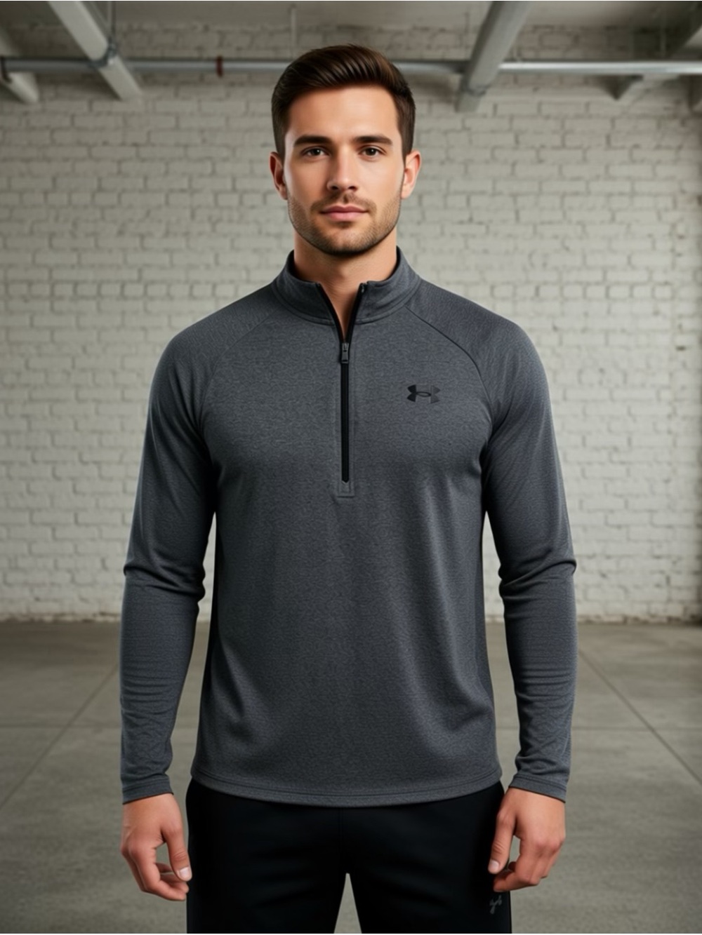 Under Armour Dark Gray 1/4 Zip Performance Jacket